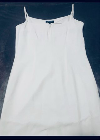 Vestido largo crepe blanco