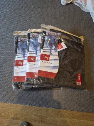 3 Pantalones de Trabajo Disvel Talla L Gris / Unid