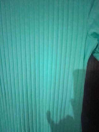 Vestido verde agua canalé Talla S