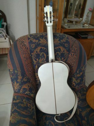 Guitarra Española Blanca Buen Estado Blanca perla