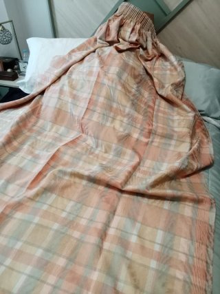Juego Cortinas Salmón y Beige