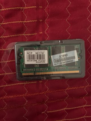 Memoria RAM NCP 512MB PC2700 DDR1 SO-DIMM