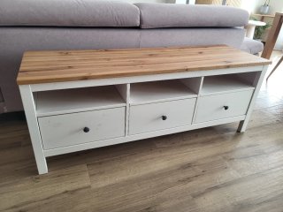 Mueble TV Ikea Hemnes blanco