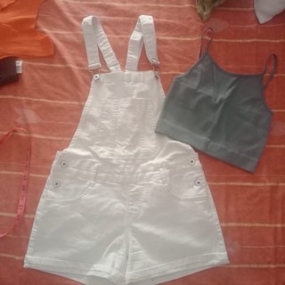Mono corto blanco + top