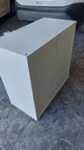 Mueble estantería Kallax blanc 4 cajones 2 puertas