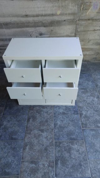 Mueble estantería Kallax blanc 4 cajones 2 puertas