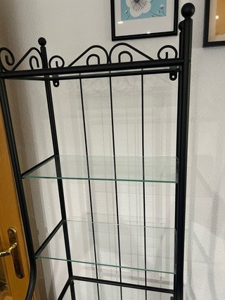 Estantería Ikea Forja Cristal Negra