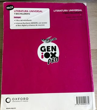 Literatura Universal 1º Bachillerato. Libro del...