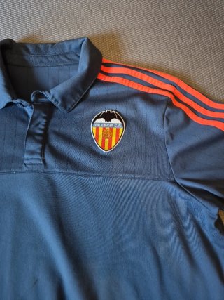 Polo Valencia C.F. Adidas Azul Oscuro / Naranja