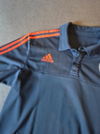Polo Valencia C.F. Adidas Azul Oscuro / Naranja
