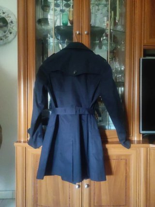 Gabardina Mujer Beige/ Azul marino