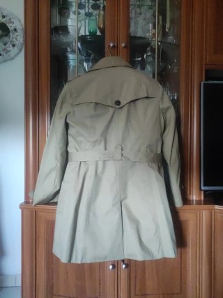 Gabardina Mujer Beige/ Azul marino