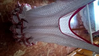Precioso traje de flamenca rojo y blanco