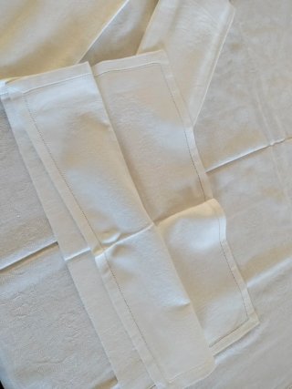 Tovaglia in puro cotone con 6 tovaglioli