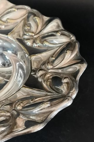 Precioso centro de mesa alpaca estilo Art Nouveau