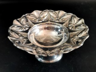 Precioso centro de mesa alpaca estilo Art Nouveau