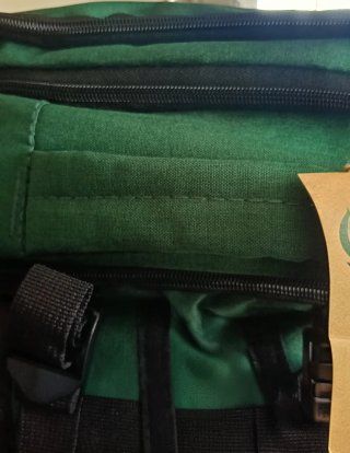 Mochila verde para portátil