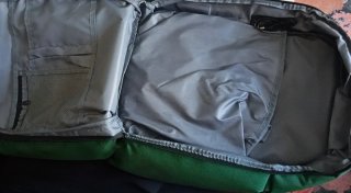 Mochila verde para portátil