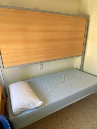 Letto A Castello Pieghevole in Metallo e Legno