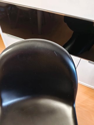 Silla estilo Panton Negra Plástico