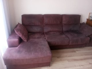 Sofá Chaise Longue color chocolate