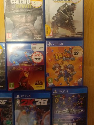 Consola PS4 Negra 1TB + 8 Juegos y 2 Mandos