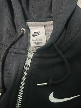 Sudadera Nike Negra con Cremallera Talla XS