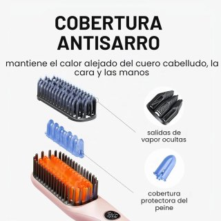Cepillo Alisador Vapor Wavytalk Steambrush Pro Ros