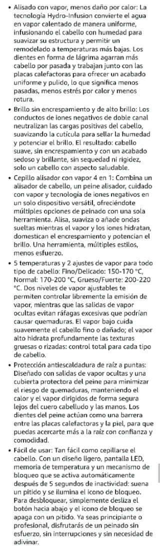 Cepillo Alisador Vapor Wavytalk Steambrush Pro Ros