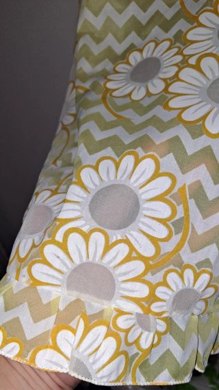 Vestido retro amarillo margaritas T. S/XS