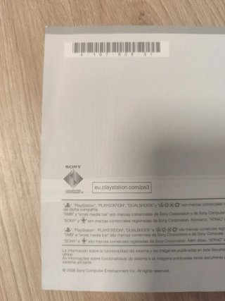 Manual PS3 Sony original español y portugués