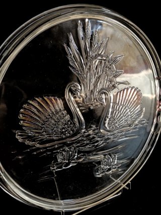 Bandeja cisnes antigua Walther Glas Germany