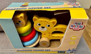 Juguete apilable gatito y coche