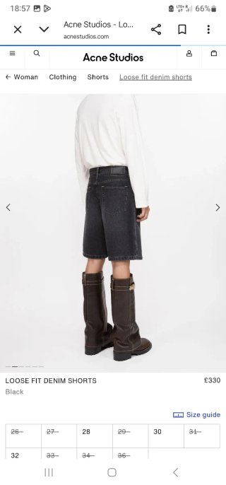 Pantalón corto Acne Studios negro