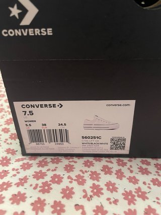Converse blancas, bajas, originales, sin estrenar