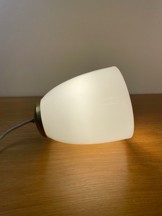 Lampara techo pantalla antigua de cristal opalina
