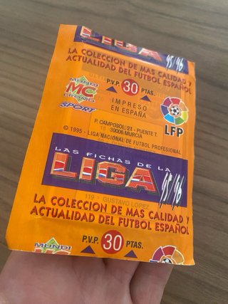 Sobres de cromos LFP Liga 2004 y 1995