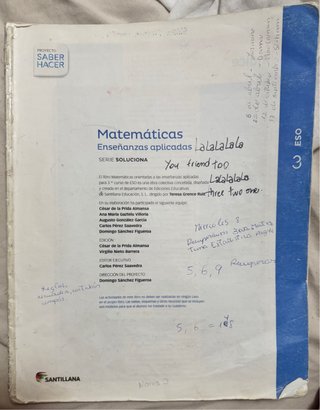 Matemáticas 3 ESO: enseñanzas aplicadas santillana