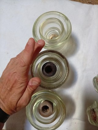 6 Tazze antiche in vetro trasparente