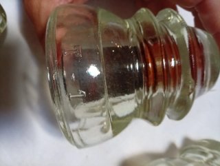 6 Tazze antiche in vetro trasparente
