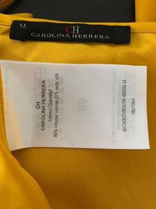 Vestido evasé seda Carolina Herrera