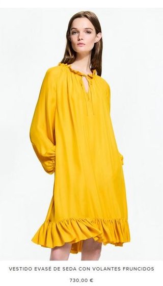 Vestido evasé seda Carolina Herrera