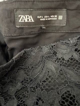 Falda midi encaje Zara