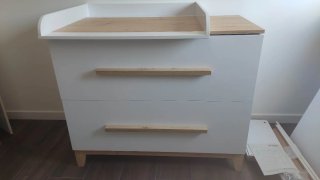 Cómoda cambiador bebé blanco artesano