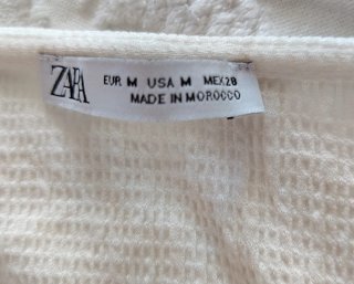 Top Zara Blanco Talla M