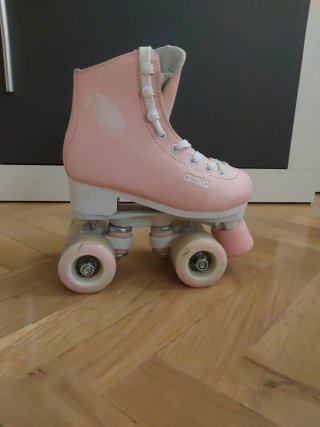 Patines de bota rosas talla 30, Oxelo.