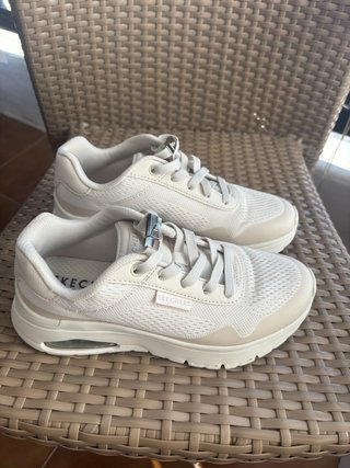 Zapatillas Skechers Uno Flex Mujer Beige