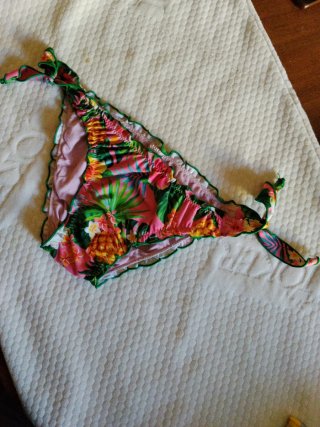 Slip mare bambina fantasia tropicale