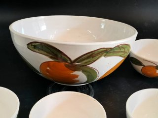 Ensaladera y cuencos de cerámica vintage C.A.L