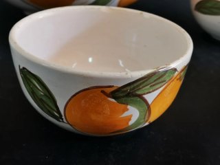 Ensaladera y cuencos de cerámica vintage C.A.L